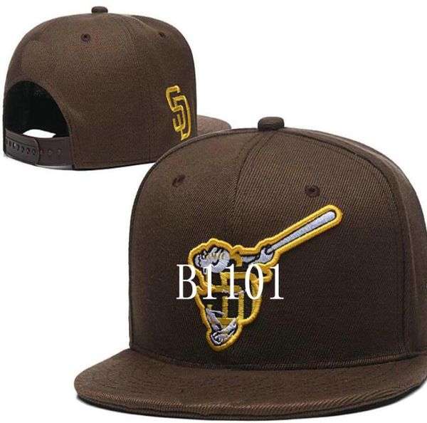 Desconto Snapback Padres Cap Hat Strapback Treinamento Campo Campo de Baseball Ajuste Homens Homens Snapbacks American City Hat Cap Outlet 3796219