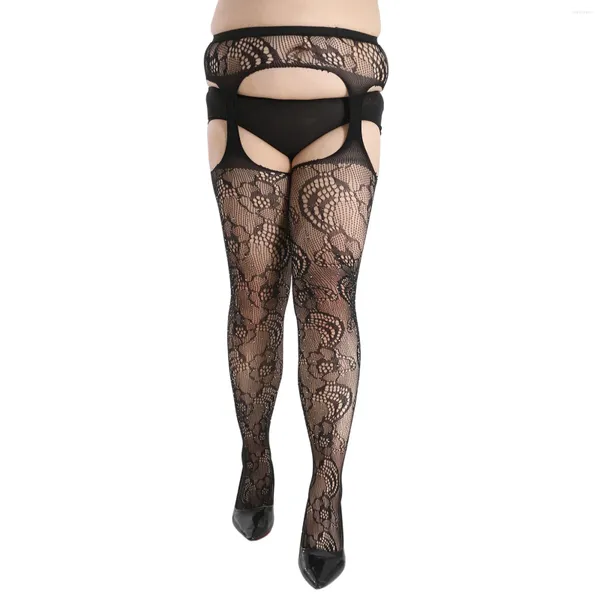 Mulheres Socks 2024 Black Ripped Diamond Suspender Pantyhose Net Celebrity vendendo meias sexy garotas nackt Mallas de Mujer