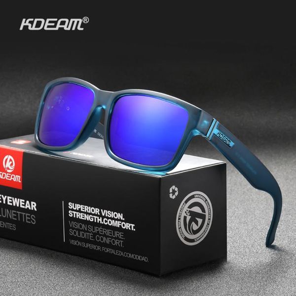 Эксклюзивные солнцезащитные очки KDEAM Поляризованы для мужчин и женщин, занимающихся серфингом, спортивные солнцезащитные очки Новый прозрачный синий из KD505CX2007063569592