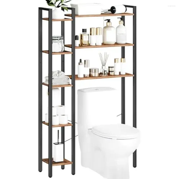 Aufbewahrungsboxen 8-Shelf freistehende Badezimmer Organizer Space Side Rack Toilettenpapier vielseitiges Regal Wohnzimmer Balkon einfach