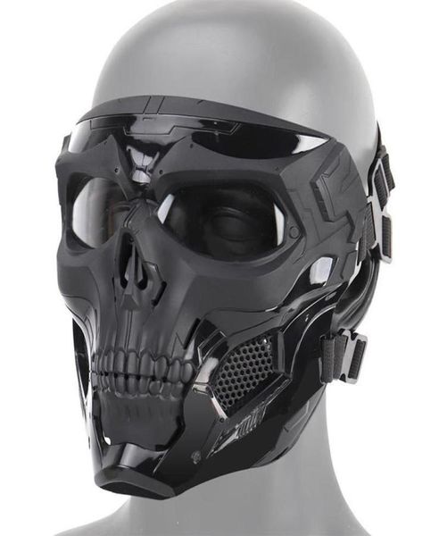 Halloween Skeleton Airsoft Mask Full Face Skull Cosplay Masquerade Party Mask Paintball Military Combat Game Face Protective Mas Y9520401