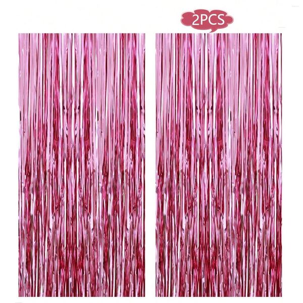 Украшение вечеринки 2pcs foil fringe facdrop Striemer