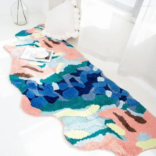 Tappeti piccoli muschio fatto a mano 3d pattern area soggiorno tappeto nordico grande letto moquette rosa decorazione per bambini tappetino da pavimento