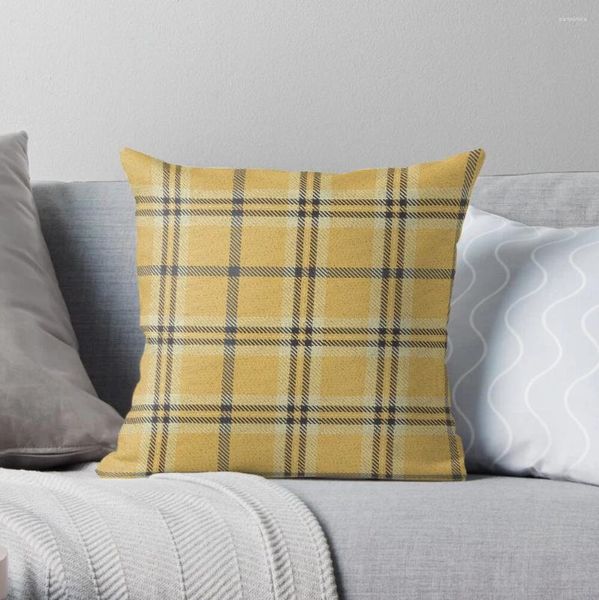 Pillow Ploid Yellow Tartan Trow Covers per soggiorno Custom po cuscini natalizi custodia