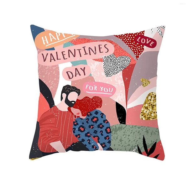 Decorações do dia do travesseiro Casas de travesseiros Capas de Valentine Capas do dia dos namorados.