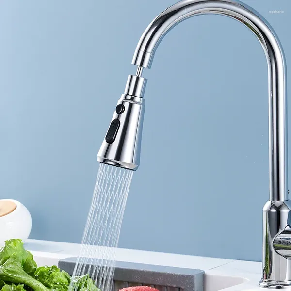 Rubinetti da cucina a 360 ° rubinetto rotante lavante a prova di spruzzo estensione topmount tocco 3 modalità di flusso d'acqua accessori in acciaio inossidabile