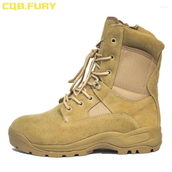 Boots CQB.FURY Осень мужская военная пустыня с боковой молнией песчаной тактической коров