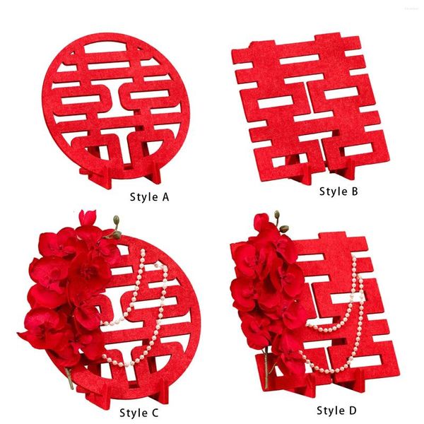 Dekorative Figuren traditionelle Hochzeit xi chinesischer Charakter Kreativ DIY Tragbare Verlobungsskulpturen Festival Wohnzimmer Dekor Ornament