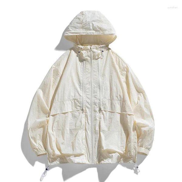 Мужские куртки 2024 Лето Ветры Большой Размер Солнцезащитная одежда Корейский стиль ультратонкий