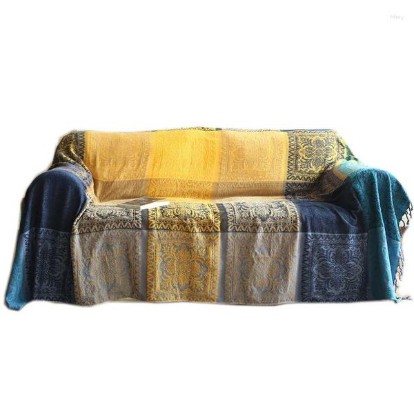 Stuhlabdeckungen Chenille Sofa Handtücher mit Quasten chinesische traditionelle Wurfdecke Funiturn Protectors Home Textile Almofas Dekor