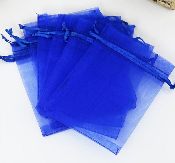 Borse da organza blu royal blu royal integrance 20x30 cm di pacchetti di imballaggio di gioielleria di grandi dimensioni belle borse da regalo per coulisse per 8303424