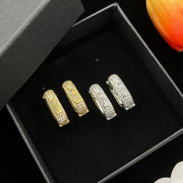 Designerohrringe Diamant -Faden Ohrringe 925 Silber- und 18k Gold Ohrringe Schmuckgeschenke