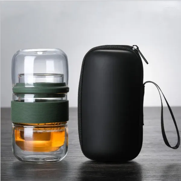 Conjuntos de Teaware 420ml Tea portátil Infusor Bottle Water Conerners chineses Office Belte