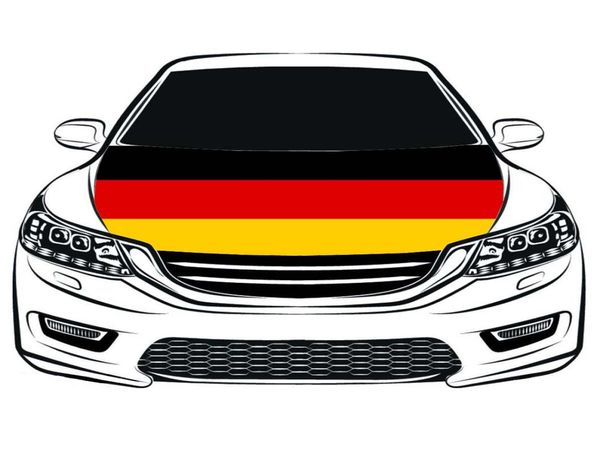 Deutschland National Flag Car Hood Deckung 33x5ft 100 Polyestergine Elastic Stoffe können gewaschen werden, um Auto Banner zu gewaschen6157038