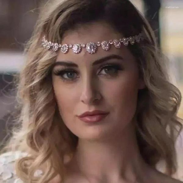 Cabelo clipes boho de noiva Cabeça de shinestone Acessórios para cabelo de casa