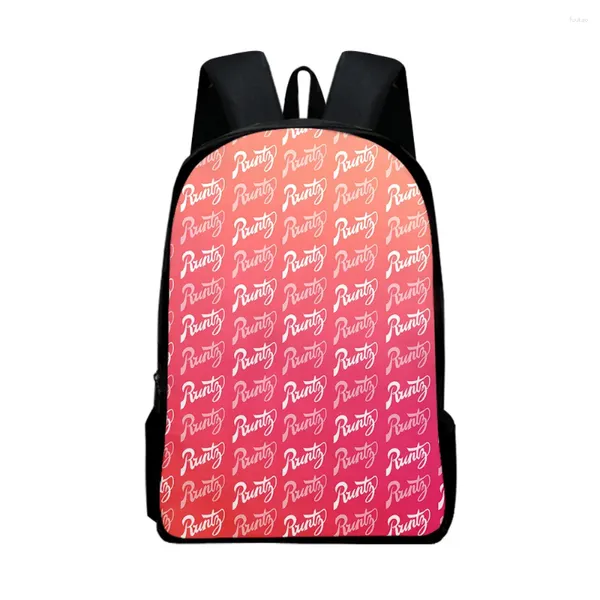 Backpack Trendy Fashion Runty Notebook Rucksäcke Pupil Schultaschen 3D Drucken Oxford Water of Boys/Girls Laptop