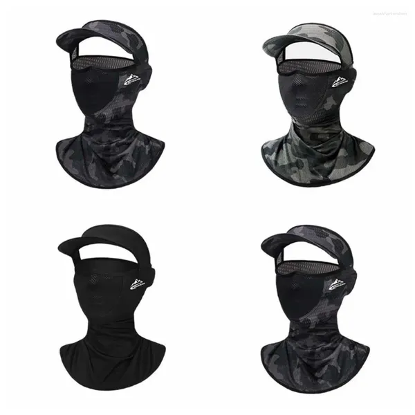 Шарфы анти-ультравиолетовые мужчины шелковая маска солнцезащитная нагрузка на шейн-крышку крышки шар Черный щит солнцеза