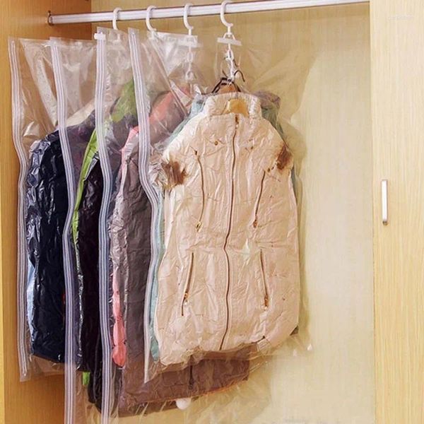 Aufbewahrungsbeutel Kleiderschrank Hanging Organizer Vakuum für Kleiderbeutel mit Value Kleiderbügel Platz Spardichtung Kleiderschrank komprimiert