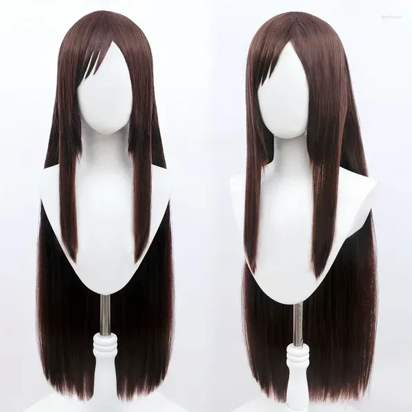 Supplência de festa Ieiri Shoko Cosplay Wig Anime 80 cm marrom escuro Longo Longo Halloween Halloween perucas de Halloween