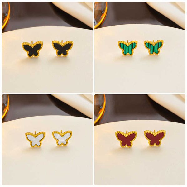 Designer -Halskette Vanca Luxus Goldkette Trendy niedliche Schmetterlingsohrringe für Frauen vielseitig und hohe Qualität