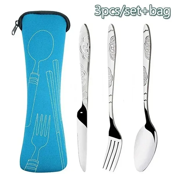 Geschirrsets 1pc tragbarer Camping -Rucksack -Utensilien Case Travel Accessoires Cutlery Bag Lunch Tools für Löffel und Gabel