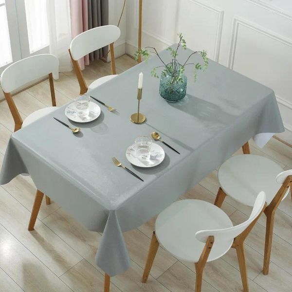 Panno tavolo lime colore puro puro impermeabile in PVC Pochemat tè Table_jes1523
