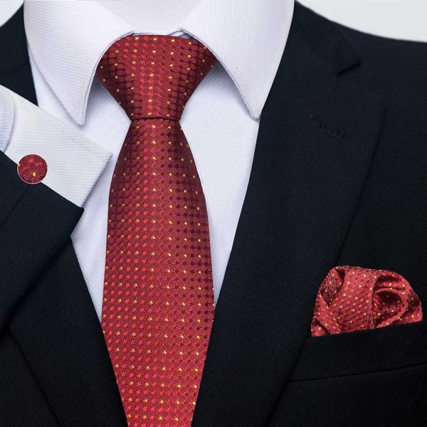 Halskrawatte Set 100% Krawatte für Männer Neues Großhandel Hochzeitsgeschenk Seidenkrawatte Taschenquadrate Set Krawatte Männer Anzug Accessoires Solid Fit Hochzeit