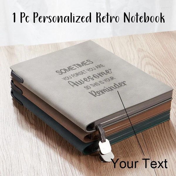 Notebook A5 Caixa de presente de couro A6 Conjunto para escrita escrita portador de caneta de capa macia Personalizar B5 B6 Personalizado com Bookmark