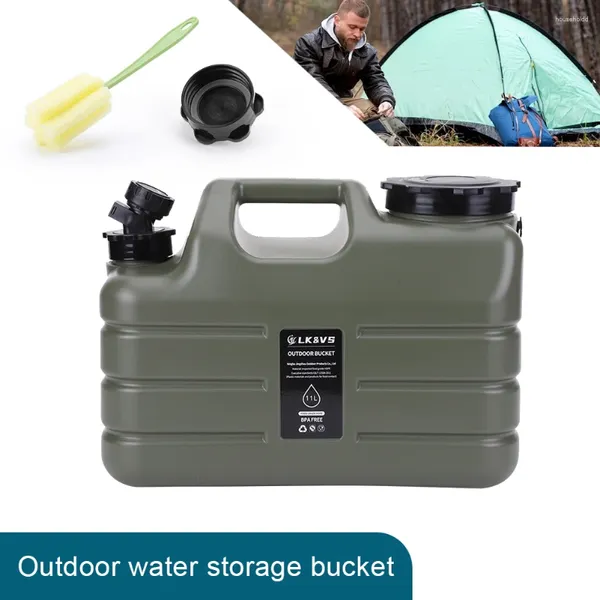 Wasserflaschen 3 Gallone Tragbarer Camping -Krug mit Spigot -Lagertank BPA -freier Träger für das Wandern Notfall