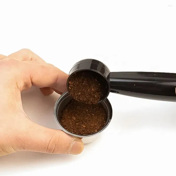 Kaffeeschaufel Espresso-Löffel Multifunktionsschaufel Tamping mit langem Griff für Bohnen Dual-Purple-Pulvermessung