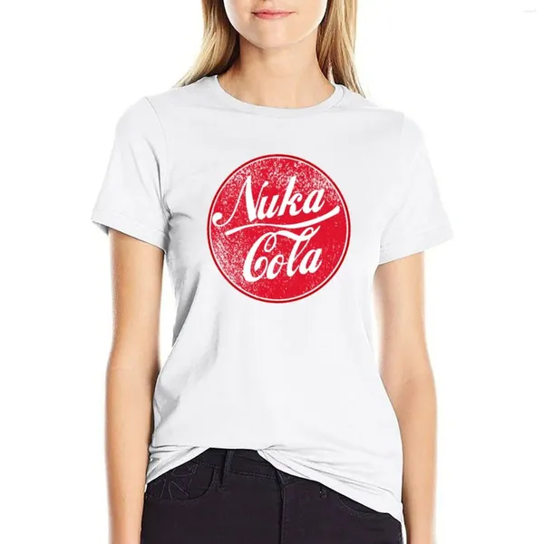 Kadın Polos Nuka Cola Retro Cap T-Shirt Plus Boyut Üstler Lady Giyim Kawaii Yaz Bluzları Kadın 2024