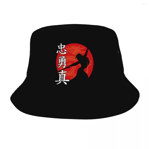 Berets Unisex Eimer Hut Mulan Krieger Prinzessin Sommer Reise Kopfbedeckung Packbare Sportfischer -Kappen Panamka Drop