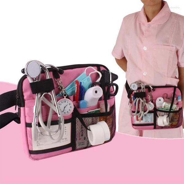 Lagerbeutel Bag Frauen Pflegepaket Werkzeuggürtel tragbare Multi -Kompartiment -Dienstprogramm Taille Taille