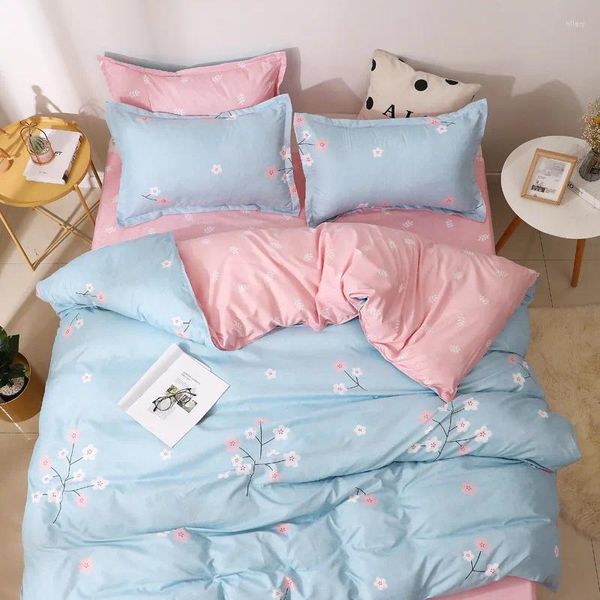 Bedding Sets Print Print Blue Pink Bed Campa Conjunto de garoto menino menina edredão adulto folhas de crianças e travesseiros edredom