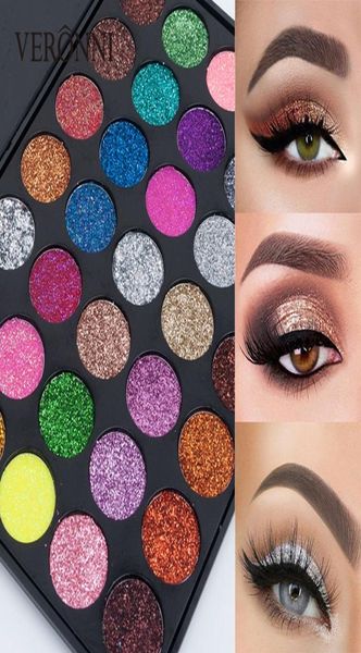 35 Renkli Glitter Metalik Göz Farı Paleti Parlaklıklı Pigment Pigment Mat Göz Gölgeleri Makyaj Paleti Tozu Maquiagem2995217