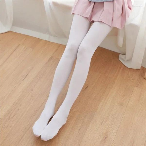 Kadınlar SOCKS Velvet Medias Süt Beyaz Uyluk Yüksek Çoraplar Anime Cosplay Hosiery Kızlar Tatlı Seksi Taytlar İçin