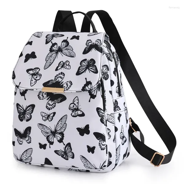 Bolsas escolares design de impressão fofa feminino mochila nylon leve mochila mochila vintage mochila mochila mochila feminina