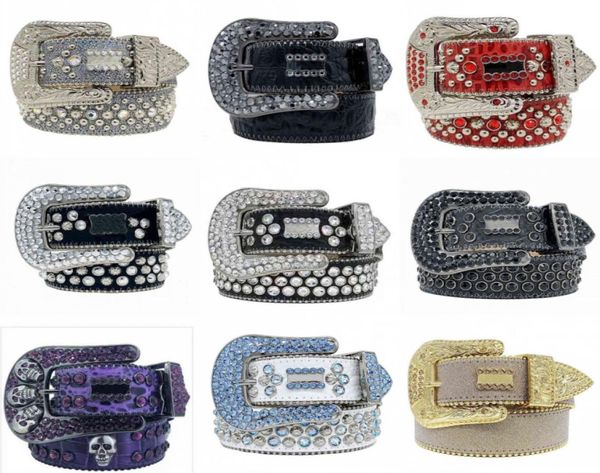 Buckle Red Belt Mens Designer Belts Luxo Ceinture Femme Famme Popular Cinturon Thin Tourshers de couro genuíno brilhante até Crystal4699034