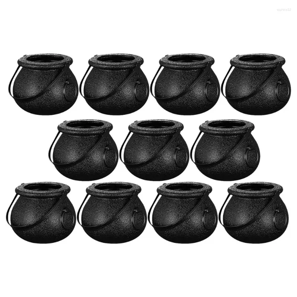 Balde de doces de Halloween para crianças Halloween Halloween Hallowen Party Baldes Decorate Bruxa Negra Small Prop Kettle Decor