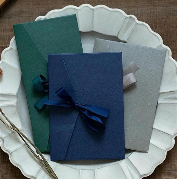 50psset Vintage лента Kraft Blank Paper Conventes Свадебное приглашение конверт подарки Colorse12 Colors Drop Gift Rab299C331U1693825