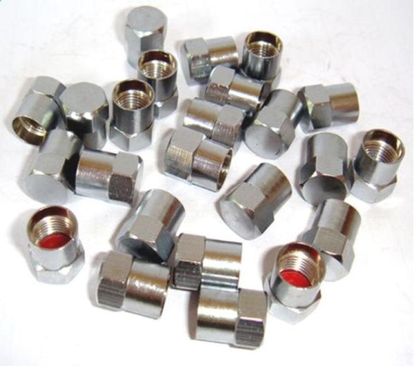 40 PCSLOT Half esagono esagono tappi per pneumatici metallici di alta qualità Valvola per pneumatici per auto di alta qualità Coprini in ottone Cromo Finitura 8v1 Fili intero 6215219 intero 6215219