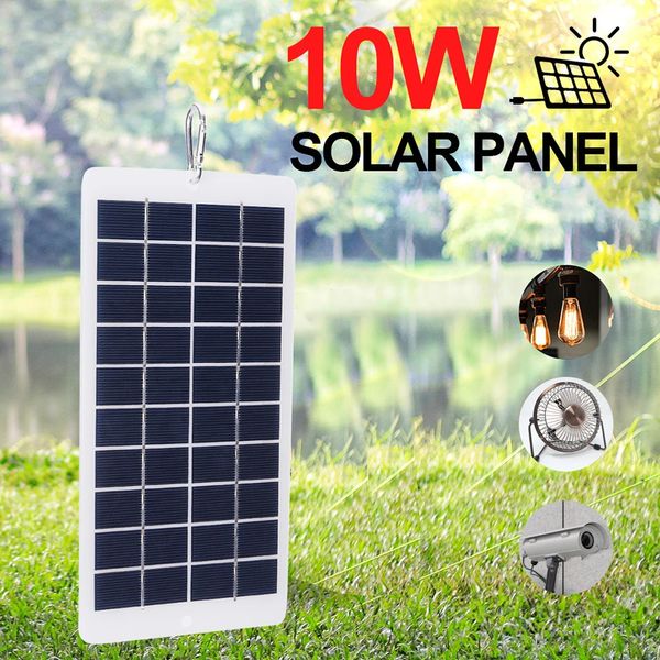 10W 5V USB Solar Panel Ladegerät 900 mA tragbare Ausgabe Outdoor -Notfall -Mini -Strom für Mobiltelefon 240430