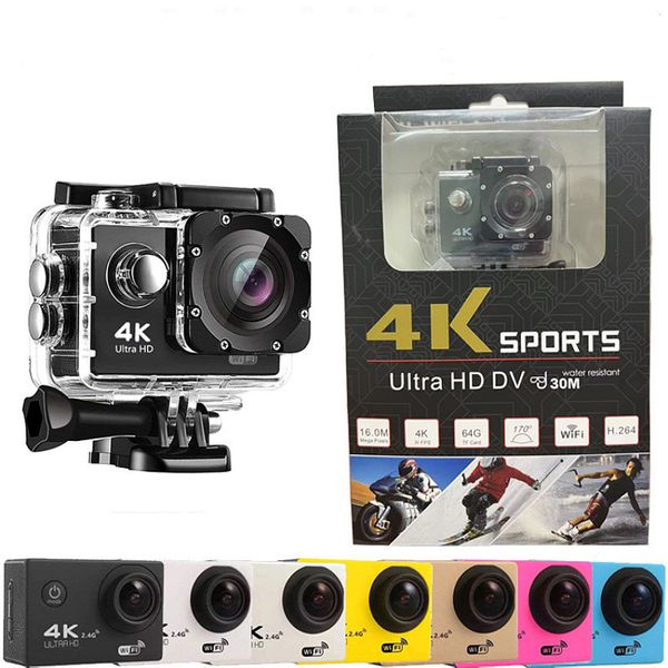 Action Camera Ultra HD 4K / 30FPS WiFi da 2,0 pollici 170D Servizio di registrazione di video di casco impermeabile subacqueo