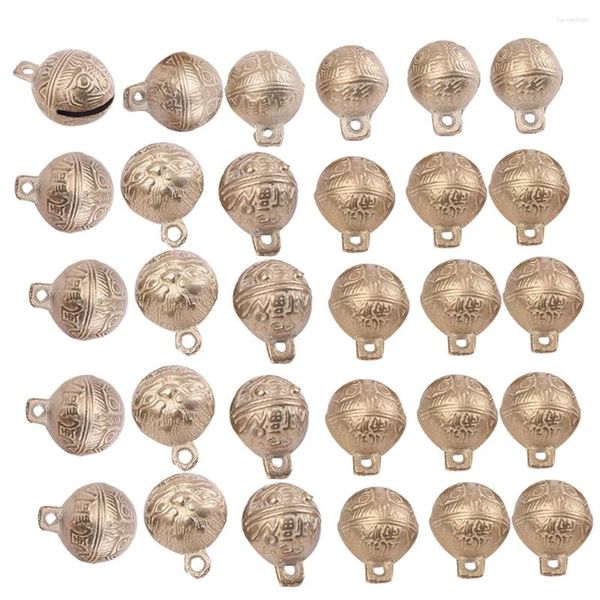 Partyversorgungen 30 PCs Vintage Decor Wind Chime Glocken Jingle Türklingel Kupferzubehör Diy kleiner Schmuck