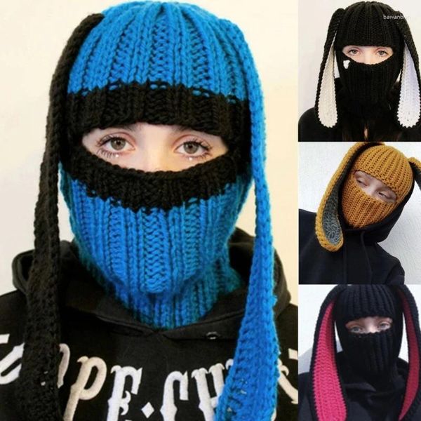 Forniture per feste balaclava berretto da orecchio lungo cappello divertente cosplay all'uncinetto maglietta