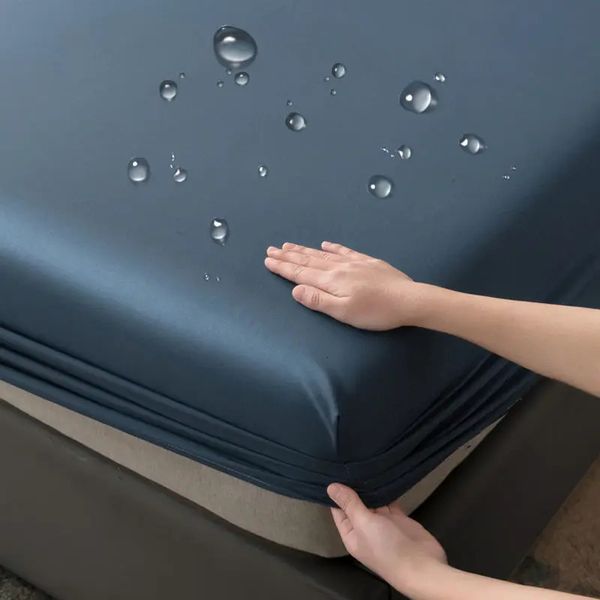 Wostar Waterproof Mattress Protector Copertura a doppio letto a doppio letto Full Queen King Size Elastic Fogli Pad di protezione in foglio aderente 240511