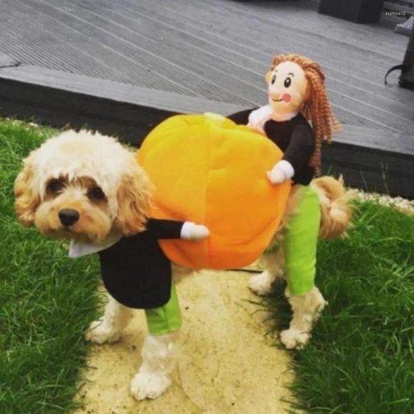 Abbigliamento per cani Costume per animali domestici unici per i costumi accattivanti di Halloween carini design di zucca che si veste per la festa di decorazioni da festa