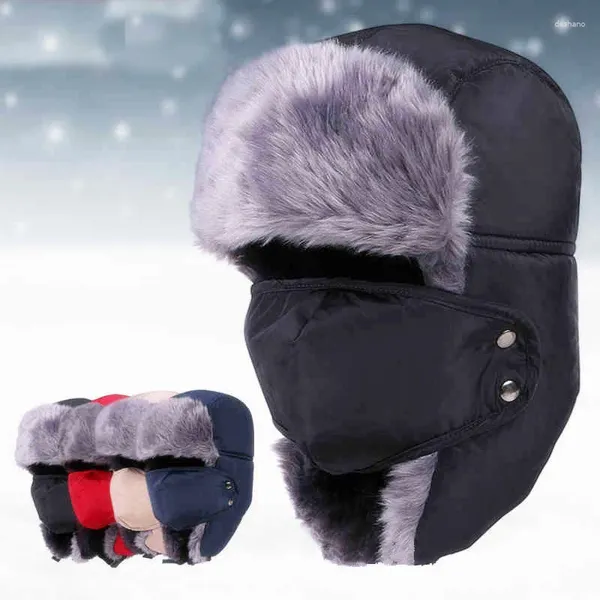 Подушка зимняя езда на велосипеде Ski Ship Color Simple Cover Snow Warm Hats Охота на маску ушные клапаны