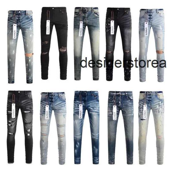 Jeans viola jeans pantaloni in denim maschi jeans designer viola jean maschi pantaloni neri di alta qualità retrò streetwear retrò designer di pantaloni per la svolta casual joggers pantaloni p3