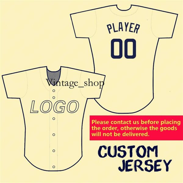 VIN 2019 Custom Baseball Jerseys Мужчины женщины, дети, персонализация любого названия команды, 100%, сшивая гибкая базовая базовая базовая стиль